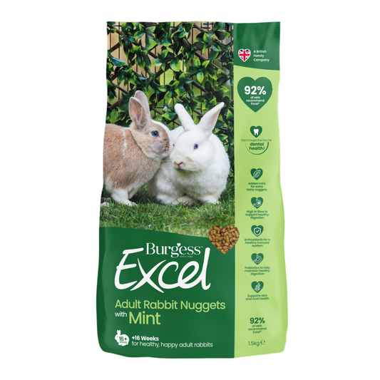 Burgess Excel Adult Rabbit Nuggets Mint 1.5kg